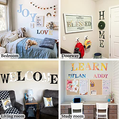 Large Wooden Letters 12 inch Wood Letters for Crafts Projects Small Wooden Letters 6 inch for Wall Decor Home Decor Birthday Party Wedding HEKOOLA