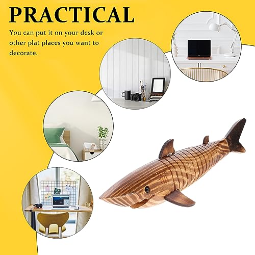 Garneck Wooden Shark Toy 10pcs Unfinished Wooden Wiggle Animal Joint Flexible Fish Shark Model for Girls Boys Garneck