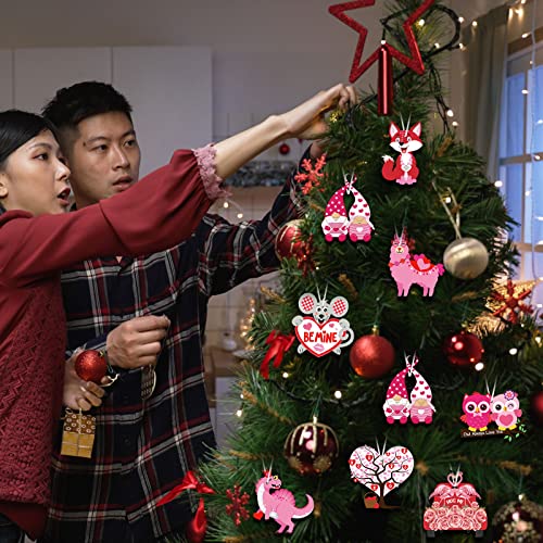 48 Sets Valentines Day Crafts Kit for Kids Valentines Heart Owl Crafts DIY Valentines Tree Ornament Kit Make Your Own Valentines Craft Projects Outus