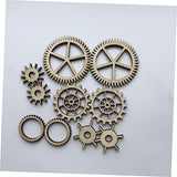 IWOWHERO 72pcs Hanging Wood Sign Unfinished Wood Gear Wood Gear Cutout Wood Chips Hollow Gear Ornament Wood Wheel Cutouts unpainted Wood Cutouts DIY IWOWHERO