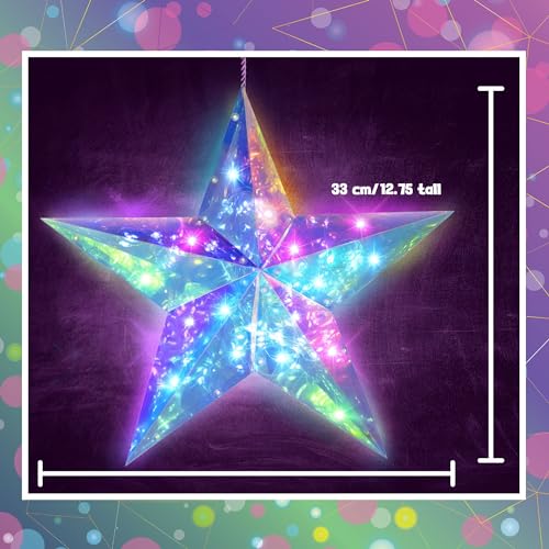PRISMIC Make Your Own 3D Star Light Art & Craft Kit - Unique Gifts for 8 + Year Old Girls & Boys - Fun Crafts for Girls 8-12, DIY Kits for Kids Ages PURPLE LADYBUG