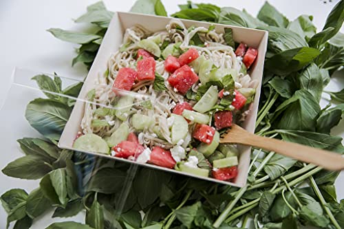 PacknWood -210SAMBQ70 Biodegradable Wood Tray for Serving,charcuterie Tray, Samurai Square Wooden Dish,(2.8 x 2.8") - Case of 200 First