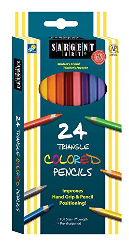 Sargent Art 22-7207 Triangle Colored Pencils, 24 Count - WoodArtSupply