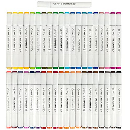  Colorya 40 Art Markers for Artists- Alcohol Markers with  Dual-Tip + Carry Bag Included - Alcohol Pens for Coloring Books for Adults,  Drawing, Sketching : Arts, Crafts & Sewing