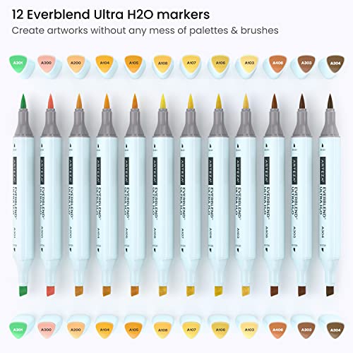 ART AD DUAL BRUSH PEN SET 12 COLOR – Art Plus NH