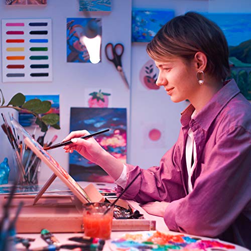 Arteza Acrylic Art Set, Includes Tabletop Easel, 12 Acrylic Paint Tubes, Palette Paper, 10 Paintbrushes, Canvas Pads & Canvas Panels, Art Supplies ARTEZA