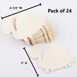 Pack of 24 Unfinished Turtle Cutouts by Factory Direct Craft - Blank Wooden DIY Tortoise Shapes for Scouts, Camps, Vacation Bible School & Birthday Factory Direct Craft