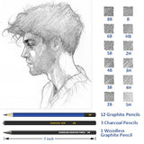 LUCYCAZ Drawing Kit - 55pcs Sketching Kit, Art Supplies for Adults with Drawing Pencils, Charcoal Pencils and Sketchpad, Drawing Supplies for Artist LUCYCAZ