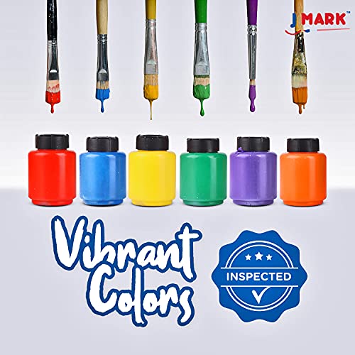 J MARK Complete Toddler Painting Set – Includes Washable Toddler Paint, Art Smock, Toddler Painting Paper, Brushes, Brushes, Toddler Art Set Painting - WoodArtSupply