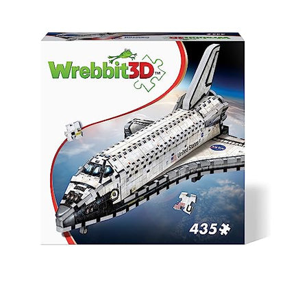 WREBBIT 3D Space Shuttle Orbiter 3D jigsaw puzzle (435-piece) - WoodArtSupply