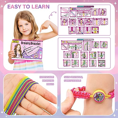 Dpai Friendship Bracelet Making Kit for Girls,DIY Arts and Crafts Toys,Jewelry String Maker Kit,The Best Birthday Gifts Ideas for Girls 6 7 8 9 10 11 Dpai