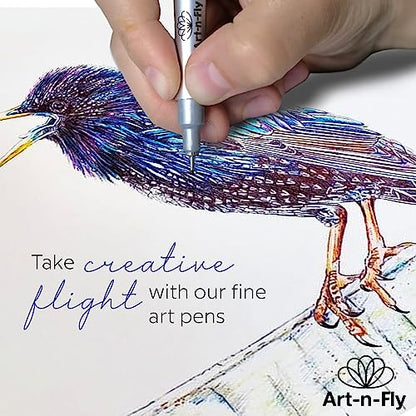  Art-n-Fly Ultra Fine Tip 003 Black Inking Pens 3 Pack