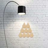 Amosfun Wooden Shape Cutouts Wood Water Drop Shape Discs Slices Wood Pieces Embellishment DIY Crafts Ornament Home Decorations Birthday Gift DIY 50mm Amosfun