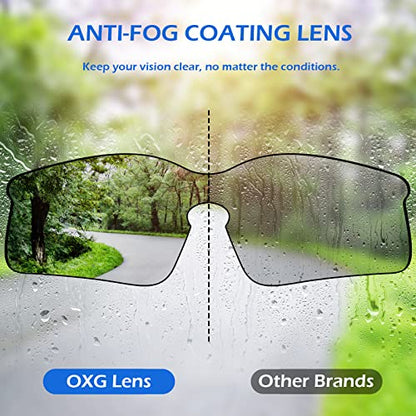 OXG 12 Pack Anti Fog Tinted Safety Glasses for Men, ANSI Z87.1 Safety Goggles Impact Scratch Resistant Eye Protection for Shooting, Work, - WoodArtSupply