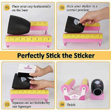OMPERIO Cup Cradle for Crafting Tumbler, Cup Cradle for Tumblers with Felt Edge Squeegee to Apply Vinyl Decals with Measurements for Mugs (Pink) OMPERIO