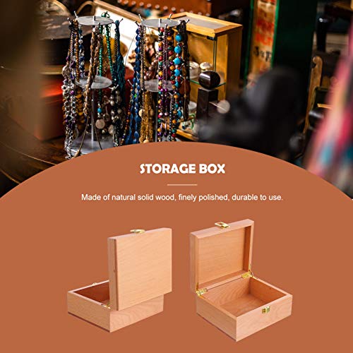 3 Pcs High-end Storage Wooden Box Storage Boxes with Lids Gift Boxes with Lids Wood Jewelry Case Unfinished Wood Boxes Craft Stash Boxes Wood Holder