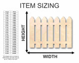Unfinished Wood Picket Fence Shape - Craft - up to 24" DIY 6" / 1/4" 24 Hour Crafts