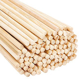 OLYCRAFT 100PCS 8×1/4 Inch Natural Wood Dowel Rods 7.87 Inch Long Bamboo Craft Sticks Round Unfinished Wood Sticks for Arts Crafts and DIY Projects OLYCRAFT