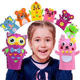 Creatoy Animal Hand Puppet Crafts Kit for Kids 8pcs Sewing Kits for Girls 4-9 Felt DIY Sewing Projects Toddler Activities Story Telling Pretend Play UrSIM