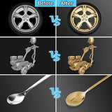 5 Liquid Gold Paint Pens for Art, Mirror Chrome Marker, Reflective Gloss Permanent Marker, Touch Up Repair Paint Pen for Model, Wood, Rock, Glass, DAPAWIN