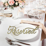 Hanging Wooden Reserved Table Sign Rustic Unfinished Reserved Signs for Wedding with Jute Hanging Rope Laser Cut Sign for Important Events Supplies(8 JEKEJIAJIU