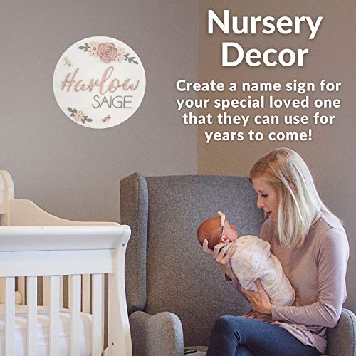 Unfinished Wood Rounds for Crafts - 2 Pack of 14 Inch Diameter Reversible Wood Circles with Real Wood Veneer That Will Not Warp, Wood Slices with CADE + KAI