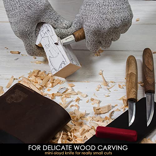 BeaverCraft Deluxe Wood Carving Tools Kit S19x - Wood Carving Knife Whittling Kit Wood Carving Whittling Knife Set with Leather Strop and Polishing BeaverCraft