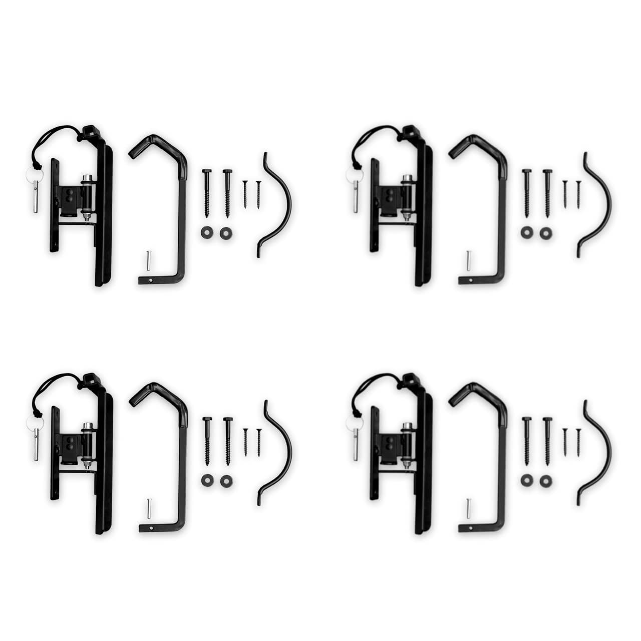 StoreYourBoard Swivel Bike Wall Rack, 4 Pack Garage Hanger Hook, Swing 90 Degrees, Vertical Bike Hanger Hook for Indoor, Bicycle Storage, Space StoreYourBoard