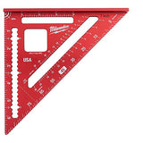 Milwaukee 7 in. Rafter Square Easy to Read MLSQ070 & MILW 4-1/2" Trim Square (MLSQ070-MLSQ040) Milwaukee