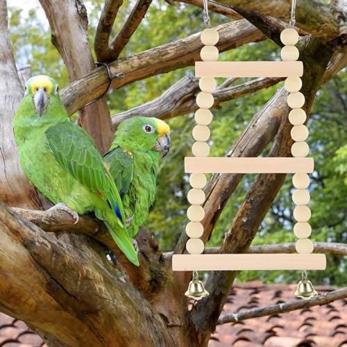 KALLORY Unfinished Wooden Rods, 25Pcs Wood Sticks Wooden Dowel Rods Unfinished Hardwood Sticks for Crafts and DIY Pet Cage Swing Cage KALLORY