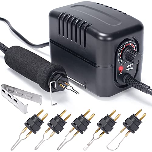 WEP 939-IV Wood Burning Kit with Quick-Change Woodburning Tool Wire-Nib Tips 250-600℃/482-1112℉ Adjustable with 5 Wood Burner Tips, Tip Removal Tool,