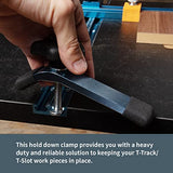 POWERTEC 71168 T-Track Hold Down Clamp for Woodworking, 5-1/2” L x 1-1/8” W, 2 Pack POWERTEC