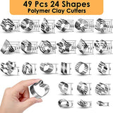 Polymer Clay Cutters for Earrings Making, 705 PCS Set with 49 Shapes Stainless Steel Cutter Tools, 640 Jewelry Accessories, 16 Circle Shape Earring Cruzix