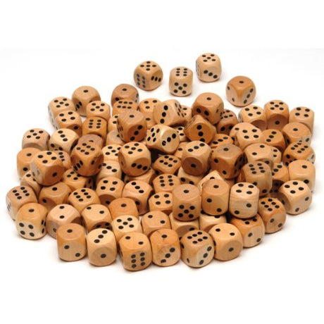 WE Games Wooden Dice with Rounded Corners - 100 Bulk Pack WE Games