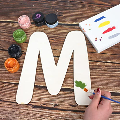 Wooden Letters A Large Wooden Letters 12 Inch Unfinished Wood Letters for Wall Decor Crafts Blank Big Alphabet Board Painting Hanging Home Baby