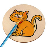 ZEONHAK 50 Pack 7.8 Inches Wood Circle for Craft, Natural Unfinished Wood Rounds, Round Wood Cutouts for Painting, DIY Craft, Decoration ZEONHAK