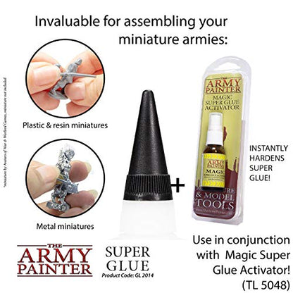 The Army Painter Super Glue - CA Glue for Miniatures and Small Parts - Strong Bond Model Glue, 20 ml - WoodArtSupply