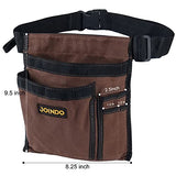 JOINDO Tool Pouch Belt, Utility Belt Bag with 5 Pockets, Tool Apron Pouch, Garden Tool belt for Men Women Carpenters Electricians Mechanics JOINDO
