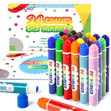 Washable Dot Markers for Kids Toddlers & Preschoolers, 24 Colors Bingo Paint Daubers Marker Kit with Free Activity Book Nicecho