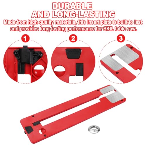 STA6307 Dado Insert Plate Dado Throat Plate Replacement for Skil Table Saw TS6307-00 Table Saw Accessories RMSPO