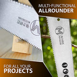 [M-SAW] Japanese Pull Saw Set [+FREE 2.BLADE] - 10" Double Sided Ryoba Japanese Saw Hand Saw - Japanese Hand Saw Ryoba Saw Flush Cut Saw - Japanese M Meisterstark