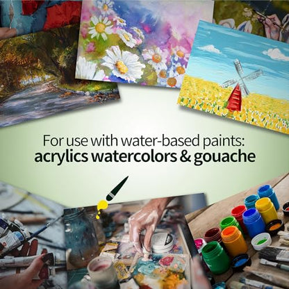 SOTER Paint Brush Cleaner All-In-One Solution For Artists - Includes Paint Brush Holder, Rinse Cup, And Paint Palette Your Ultimate Artistic - WoodArtSupply