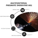 DINGTAIHE 1/4Inch Air Die Grinder, Straight Grinder, Pneumatic Air Die Grinder Heavy Duty Industrial Polisher Grinding Cleaning Tool DINGTAIHE