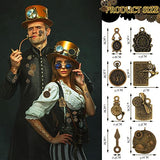 Hicarer 300 Gram Antique Steampunk Gear, DIY Assorted Mix Steampunk Wheel Alloy Cog Gear Pendants Charms Metal Watches Clocks Skull Charms for Hicarer