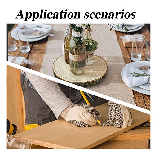 PartyKindom 2Pcs Wood Chips Wine Coaster Hand Decor Wooden Rustic Coasters Cups Place Mat Table Coasters for Drinks Round Wood Slices Tree Slab Tree PartyKindom