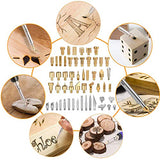 Pannow 53Pieces Wood Burning Tip,Wood Pyrography Tool Wood Burning Tips Set Stencils Nozzle Kit for Hobby Craft Pannow