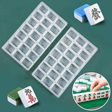 W-LOVE Mahjong Dice Epoxy Resin Casting Mold Resin Silicone Molds for DIY Craft Project Mahjong Game Set, Multicolor W-LOVE
