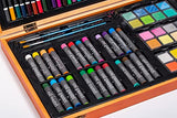 MAHITOI 80+ Pieces Deluxe Artist Studio Creativity Set Wood Box Case - Art Painting, Sketching Drawing Set, Starter Kit & Educational Profesional Art MAHITOI