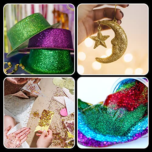 Glitter - 10 Count Fine Glitter Set - 4oz Shaker Bottles Glitter for Resin, Glitter for Crafts - Glitter Shaker Bottle, Glitter for Tumblers, Craft Ultimate Stationery