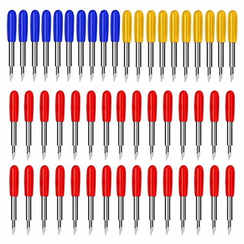 50 Pcs Replacement Blades Compatible with Explore Air /Air2/Air 3 /Maker/Maker 3 Cutting Machines - 10PCS Fine Point Blade, 30PCS Standard Blades and - WoodArtSupply